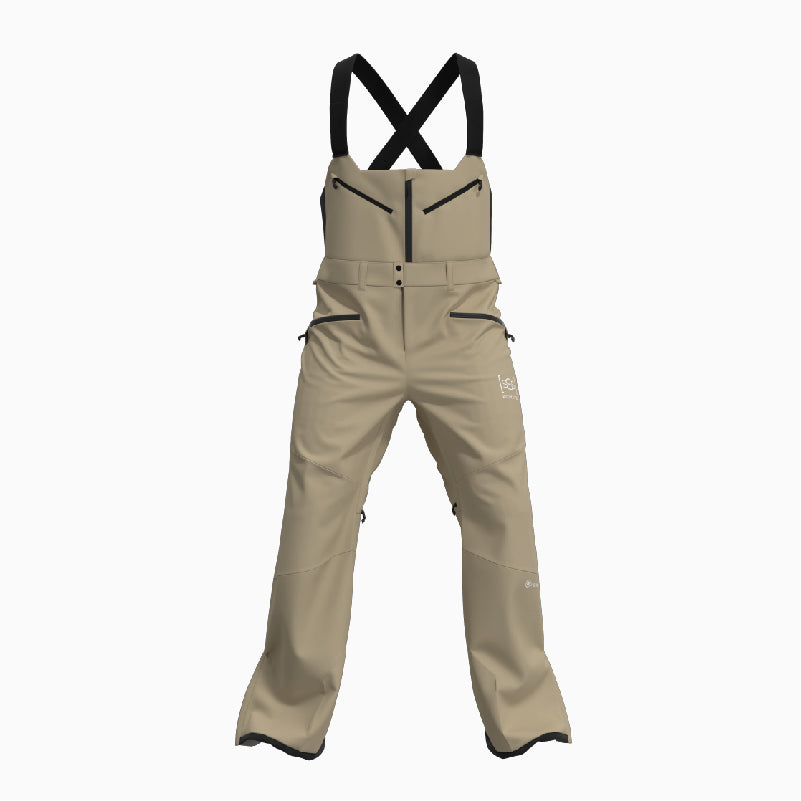 Cruiser Ski Bibs Earth Dust Khaki and Black