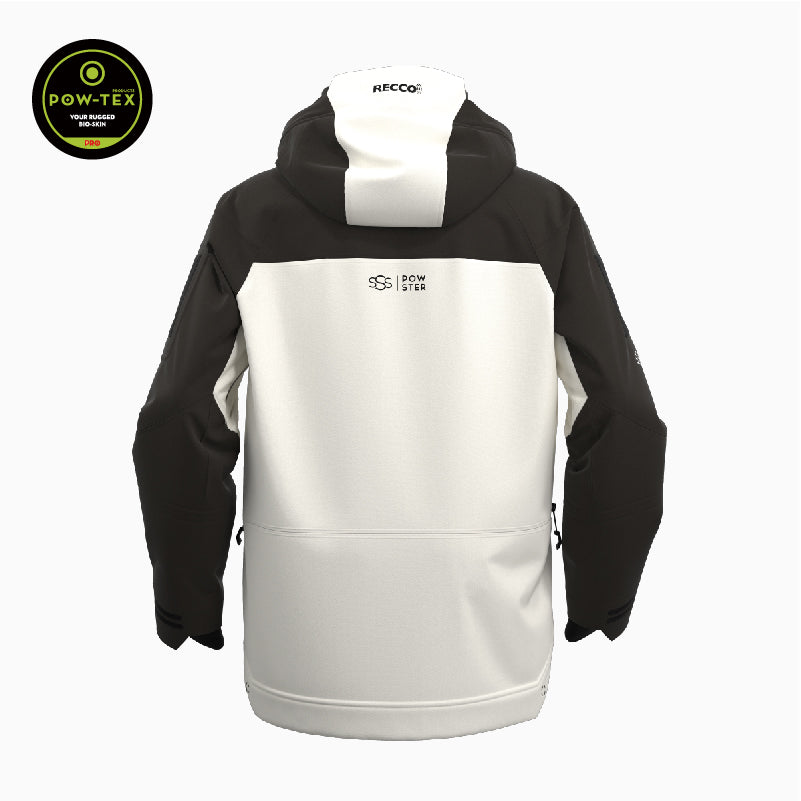 Powster Cruiser Black/White Ski Jacket Back