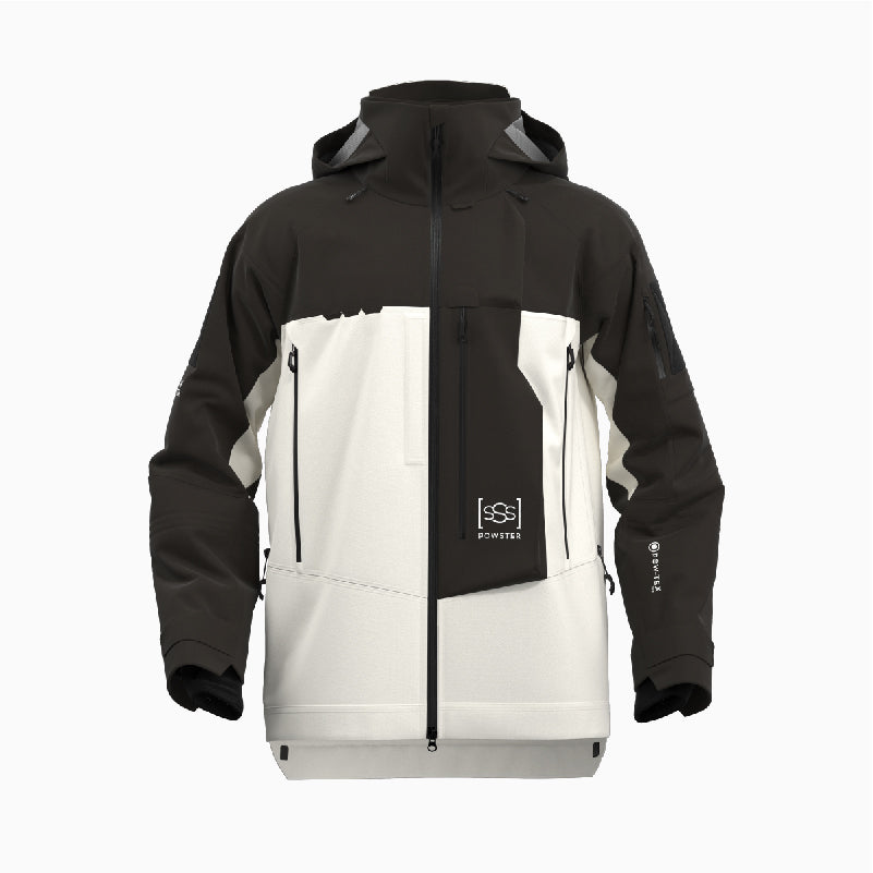 Powster Cruiser Black/White Ski Jacket Front