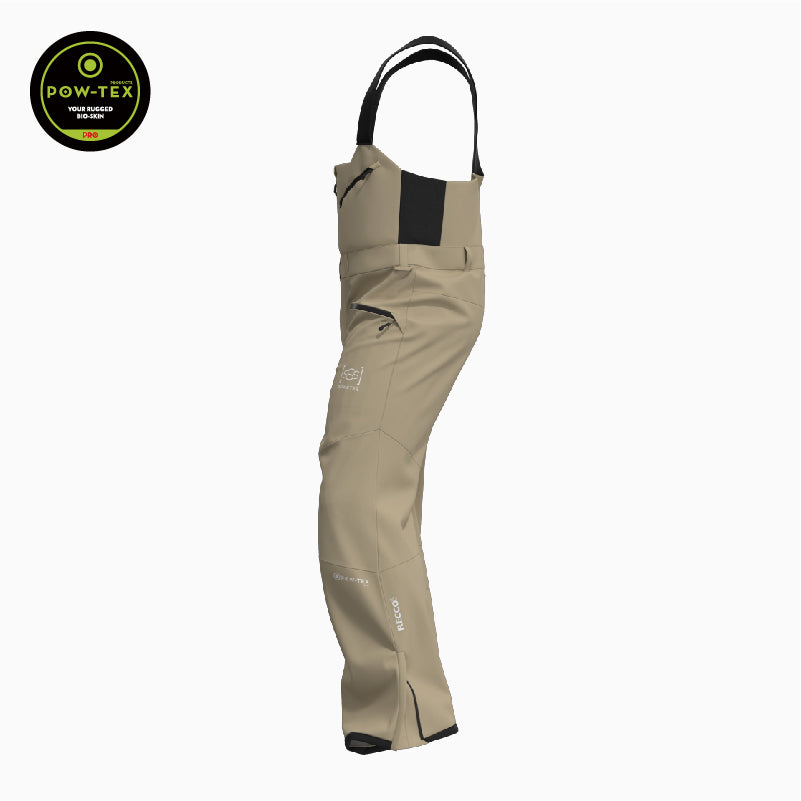 Cruiser Ski Bibs  Earth Dust Khaki and Black